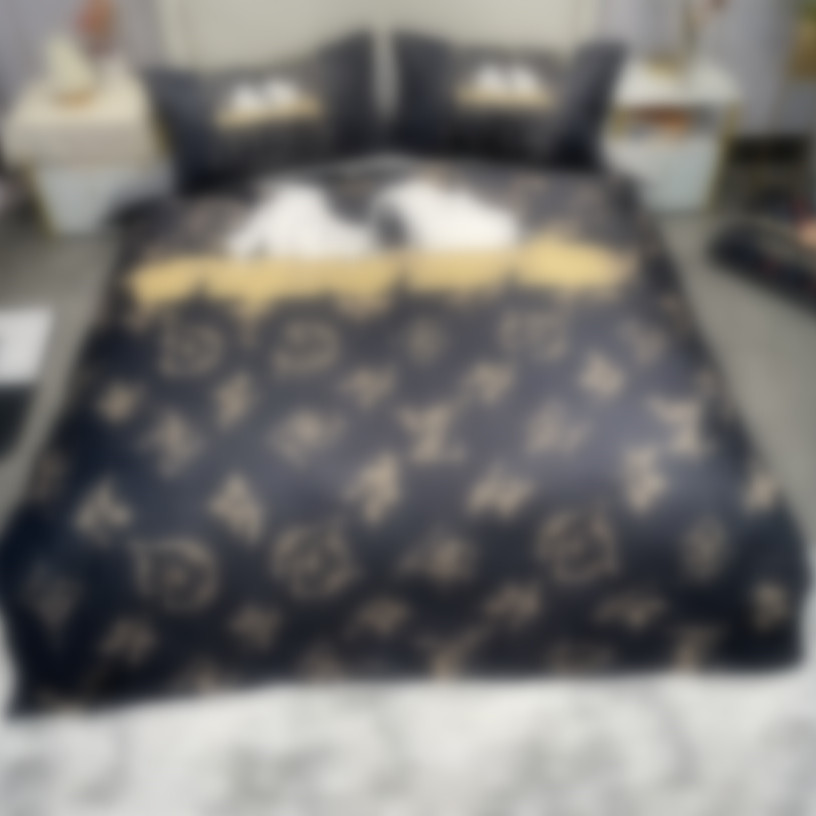 

5 Styles Designer Bedding Sets Home Bed Sheet Cartoon Pattern Quilt Warm Family Sets 4PCS, Customize
