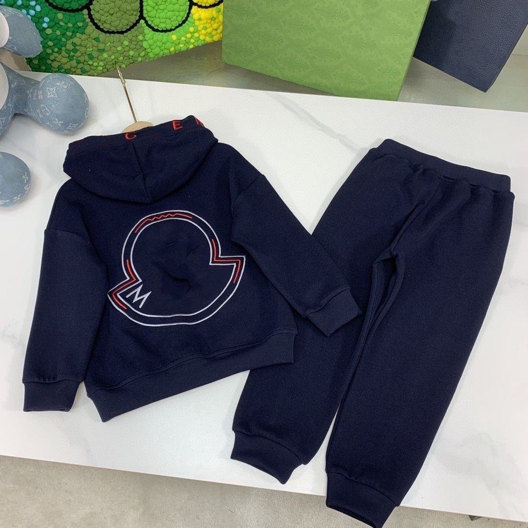 Suits Children Sets Hoodie Baby Clothe Baby Girls Boys Clothing Fasion 2 Pieces Sweatshirts Sports Pants Kids 110-160cm-image-800386493