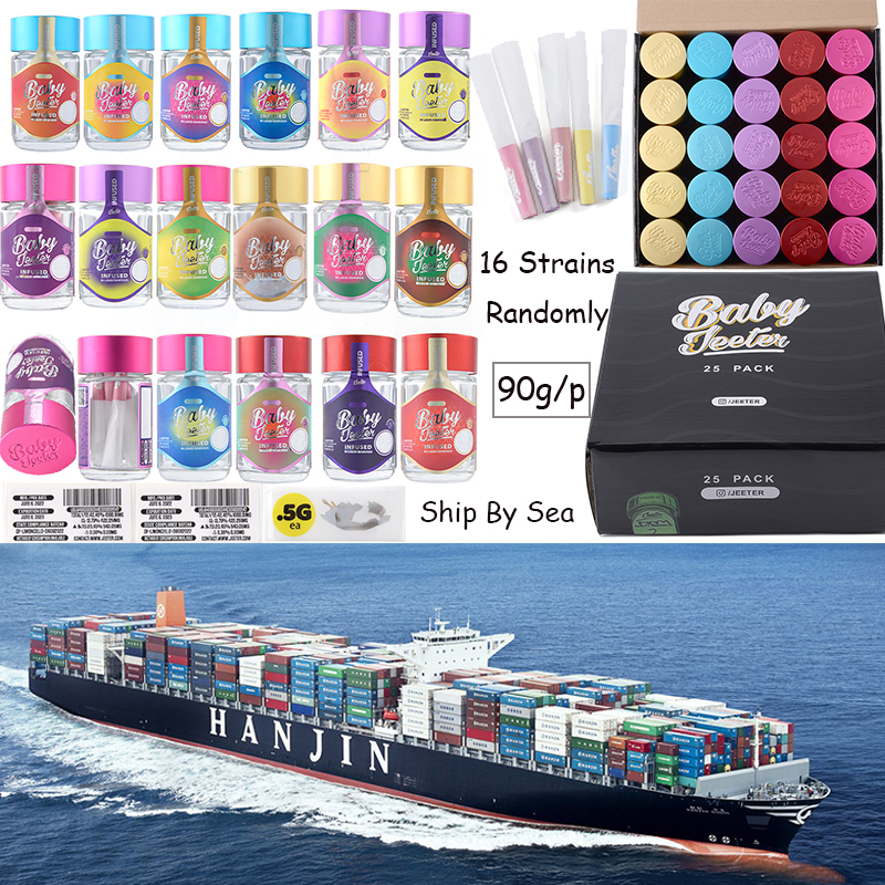 

Drop Shippment Baby Jeeter Preroll Bag 5 Packs Herb Container E Cigs prerolling paper high potency Liquid Diamond Cone Paper Labels Box packaging Wholesale