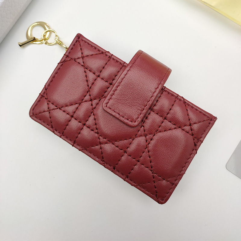 

2022 Designer Women Fashion Card Holders Card Package 5 interlayer Key case Coins zero Wallet box Leather lace fastener, Size:10x6x3cm