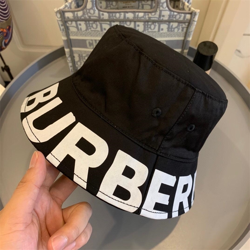 

Designer Ball Burbrerys Caps Correct version b letter lattice fishermans Hat Womens high quality embroide basin hat fashion mens sunshade 0X9D, Double sided f interior beige