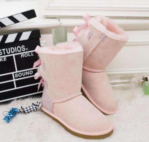 

Winter Snow Boots Women Boot Shoes Short Mini Classic Knee Tall Designer Bailey Bow Ankle Bowtie Black Grey Kids Adult shoe Size 21-44, Colour1