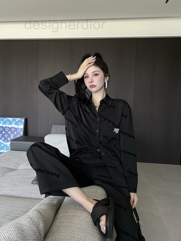 

Women' Blouses & Shirts designer Aw King flocked letter shirt MSH2, 2# packing bag