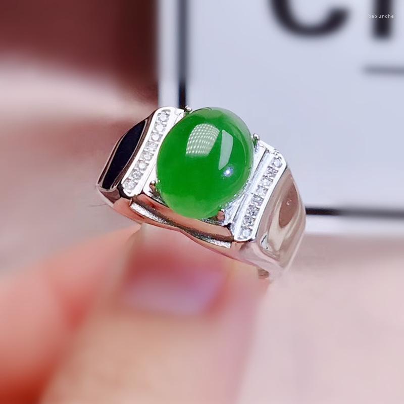

Cluster Rings Men Ring Natural Real Green Chalcedony Per Jewelry 10 12mm 6ct Gemstone 925 Sterling Silver Fine J2010299