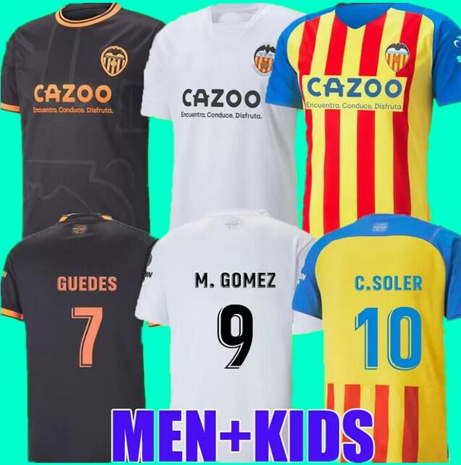 

XXXL 4XL 22 23 valencia soccer jerseys CAVANI #7 GUEDES GAMEIRO Florenzi camisetas de futbol Uniforms RODRIGO Gaya M.Gomez JERSEY men kids kit football shirts Big Size