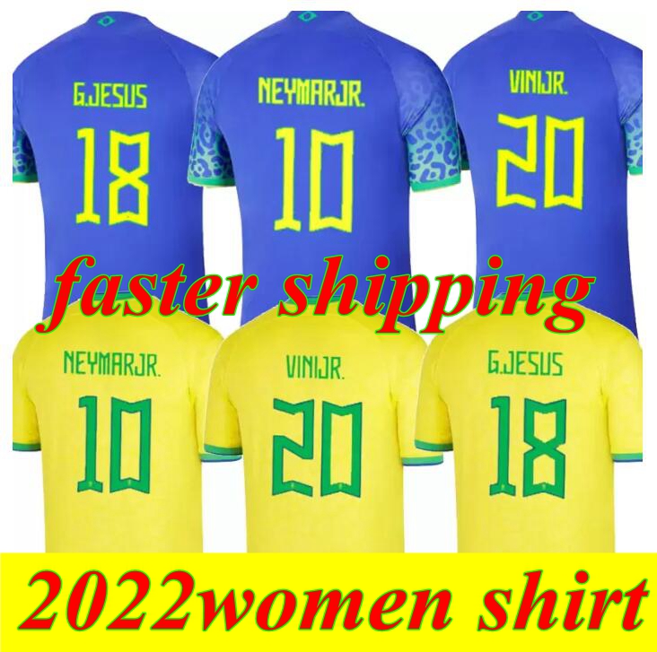 

2022 women soccer jersey Camiseta de futbol PAQUETA BRAZILS NERES COUTINHO football shirt JESUS MARCELO PELE CASEMIRO brasil 22 23 football men and kids SETS
