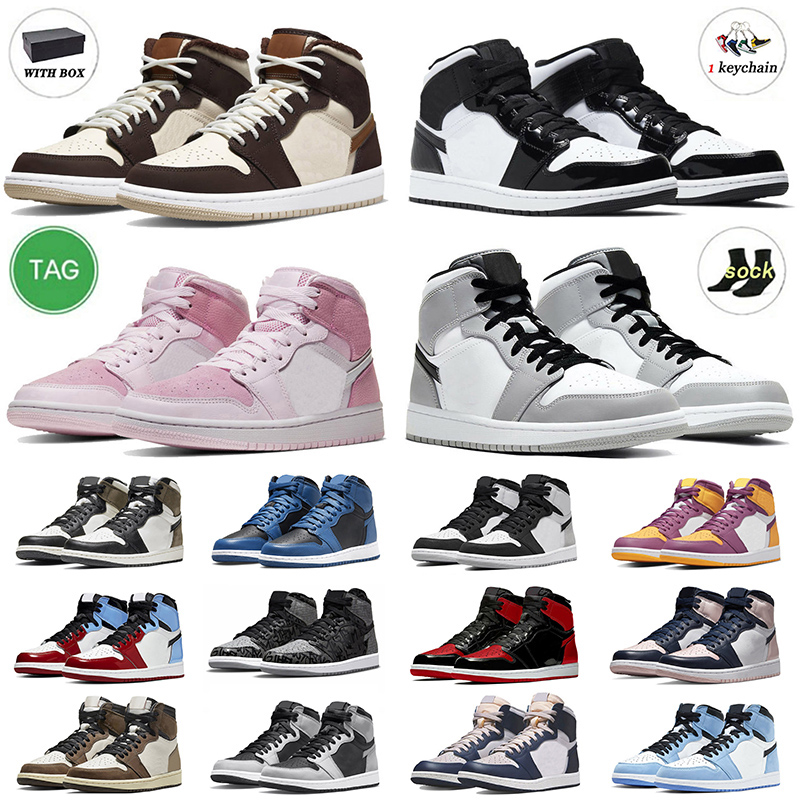 

Designer Classic OG Basketball Shoes 1 1s Men Women Jumpman J1s Dark Mocha UNC Fragment Denim White Lime Basalt Oatmeal Off Bred Patent Sneakers Trainers, D40