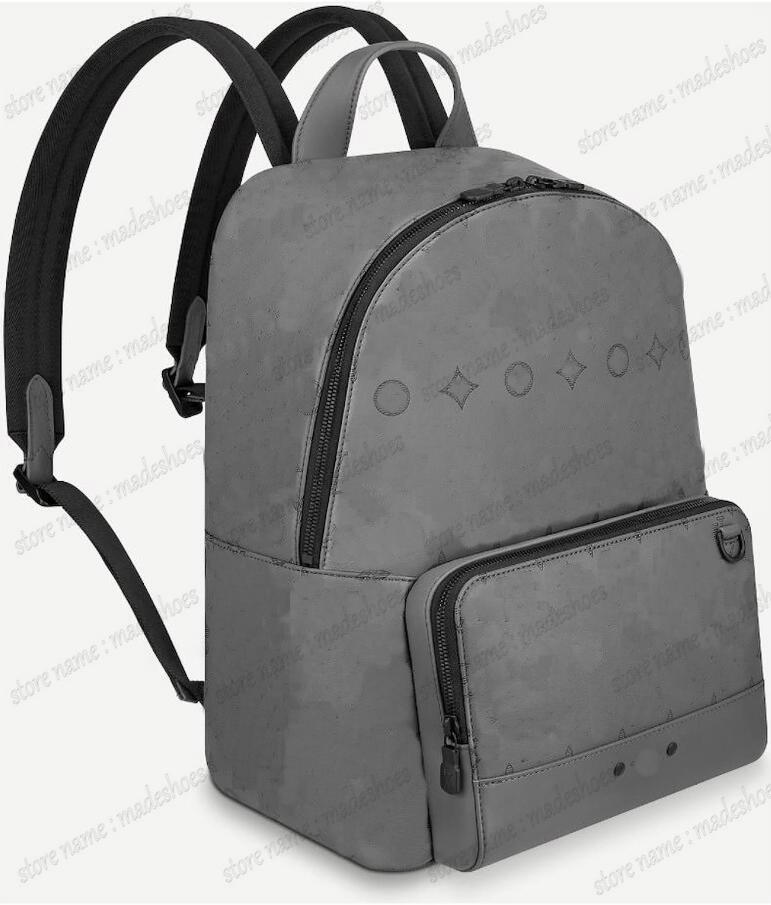 

RACER Shadow Leather Backpack Men's Travel Carry-On Multipurpose Backpacks embossed Monograms Designer Mens Shoulder Bag M46109 Black M46105 Anthracite gray, 01