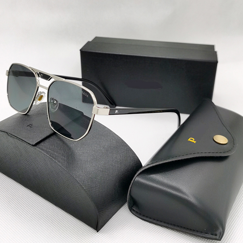 

Designer sunglasses Fashion Brand PD letter men sunglasses retro male and female posture metal square frame block UV400 lens outdoor protective glasses with box