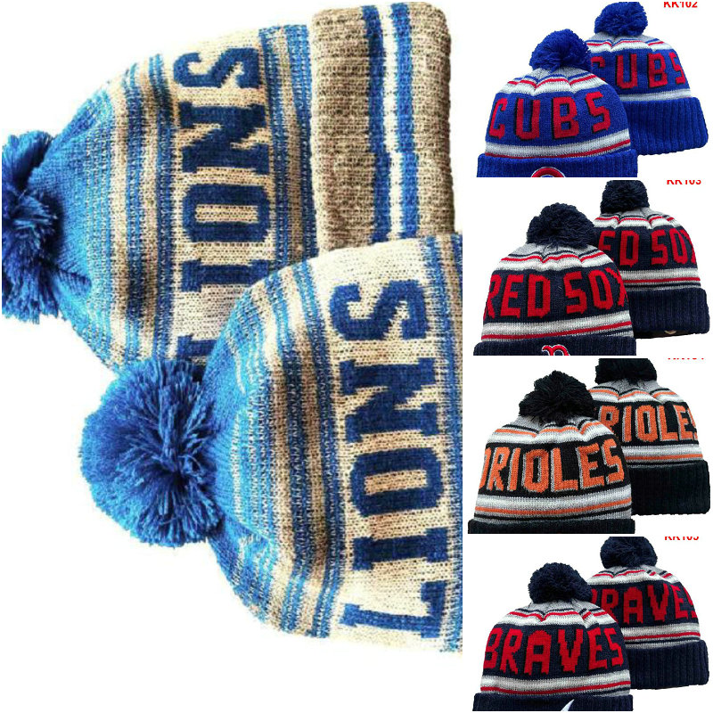 

Men Knitted Cuffed Pom CAROLINA det Beanies Hats Sport Knit Hat Striped Sideline Wool Warm Football Beanies Cap For Women's American All Team Skull caps