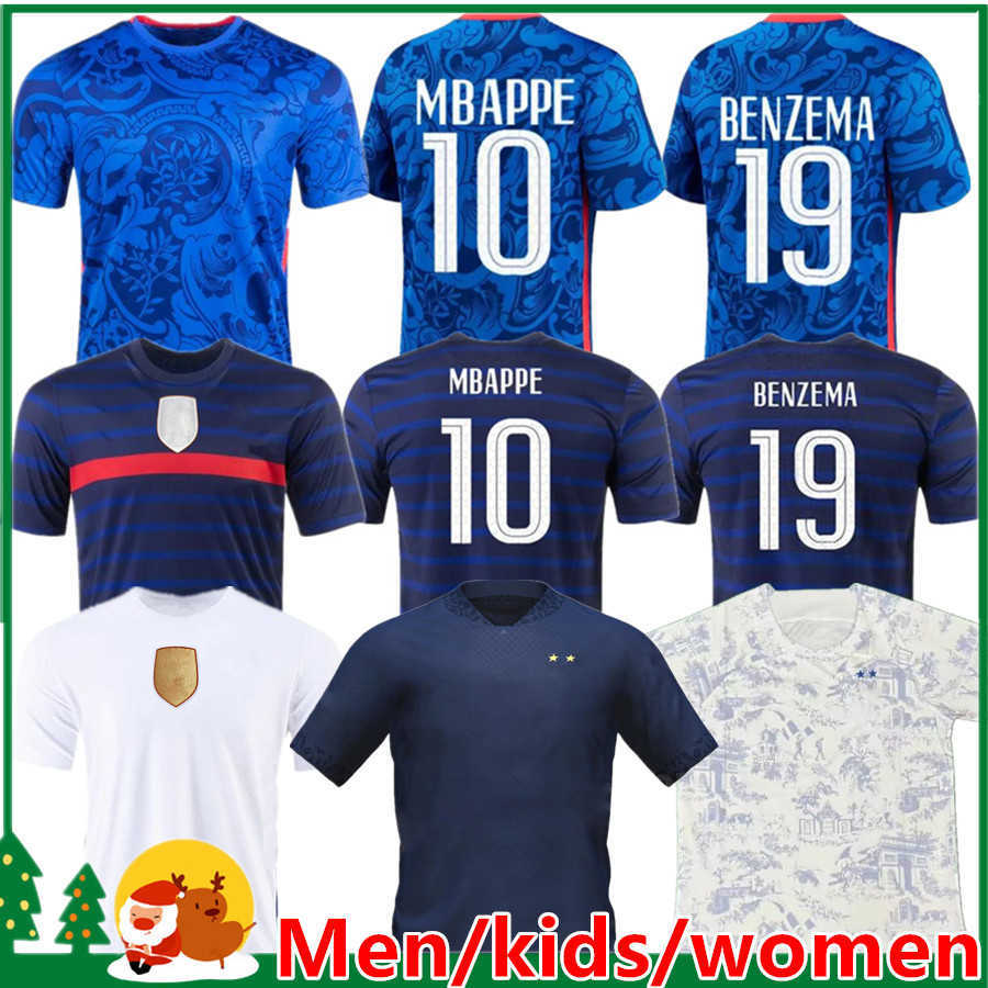 

French club Full Sets 2022 BENZEMA MBAPPE GRIEZMANN soccer jersey 2023 World POGBA cup GIROUD KANTE Maillot de foot equipe Maillots kids kit, World home