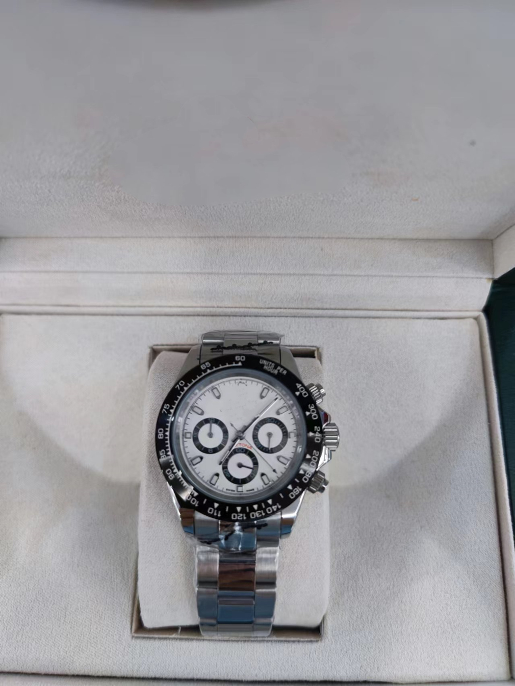 

With original box Luxury Mens Watches 116500LN Watch Montre De Luxe Automatic Wristwatches Steel ring Bezel 316L Adustable Folding Buckle white dial, Style 17 original box + watch