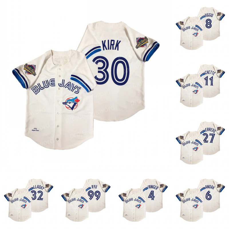 

1992 World Series Jersey Alejandro Kirk George Springer Alek Manoah Cavan Biggio Bo Bichette Roberto Alomar Joe Carter Vladimir Guerrero Jr. Roy Halladay Hyun-Jin Ryu, 99 hyun-jin ryu