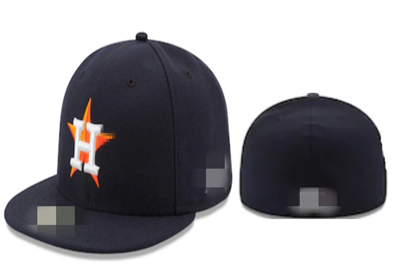 

Men Fitted Caps Houston H Hip Hop Size Hats Baseball Caps Adult Flat PeakFor Men Women Full Closed H12