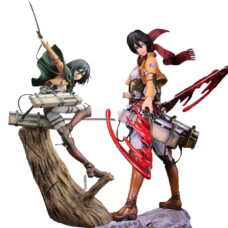 Party Mask 29cm Mikasa Ackerman Attaque sur la figure d'anime Titan Rival Shingeki no Kyojin Levi Ackerman Action Figure Collection Model Doll To