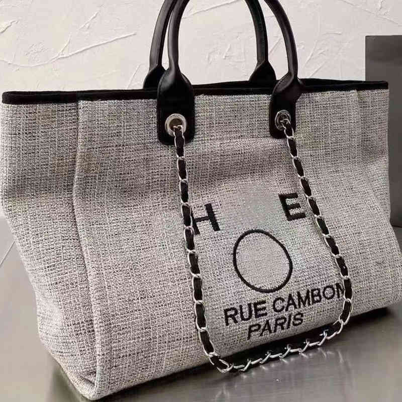 

Fashion Luxury Women's Handbags Beach Bags Ch Brand Canvas Embroidered Label Women Packs Evening Bag Classic Big Handbag Designers Large Pack Female Backpack 26yl