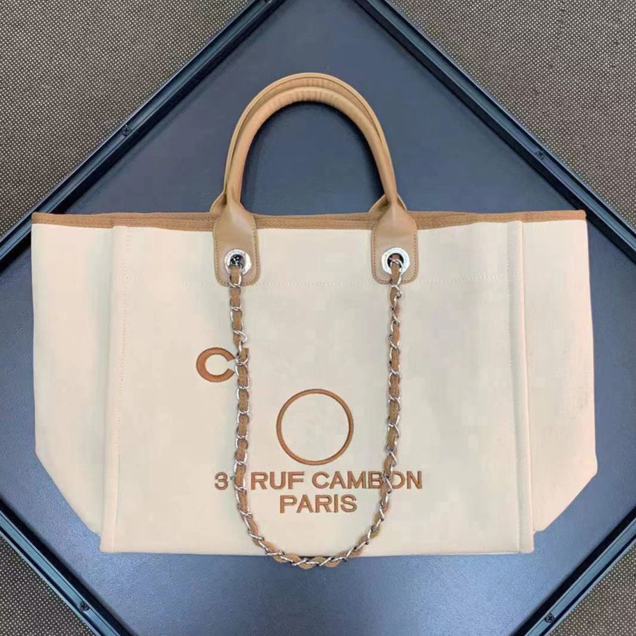 

Classic Women's Luxury Channel Packs Handbags Beach Bags Brand Canvas Embroidered Women Evening Bag High Quality Big Handbag Designers Large Pack Backpack 0783