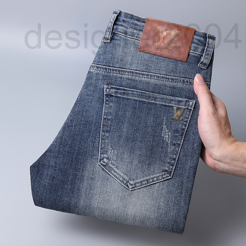 

Men's Jeans designer 2022 high end fashion brand digital printed new elastic slim pants AW6I, 2# packing bag