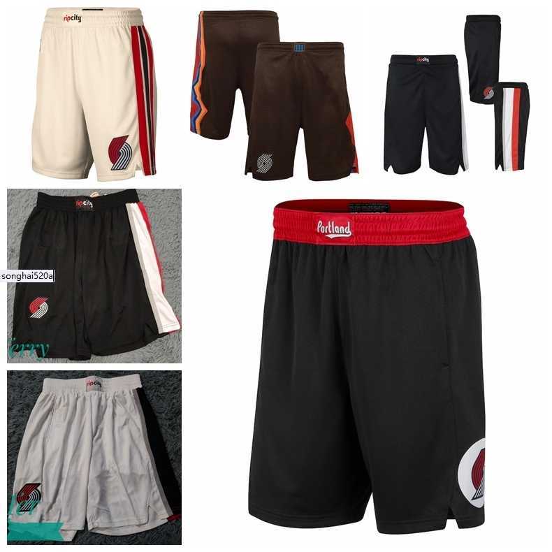 

jersey 2022 Portland''Trail''Blazers''Men 2021/22 City Swingman Pants Edition Basketball Shorts Performance Black