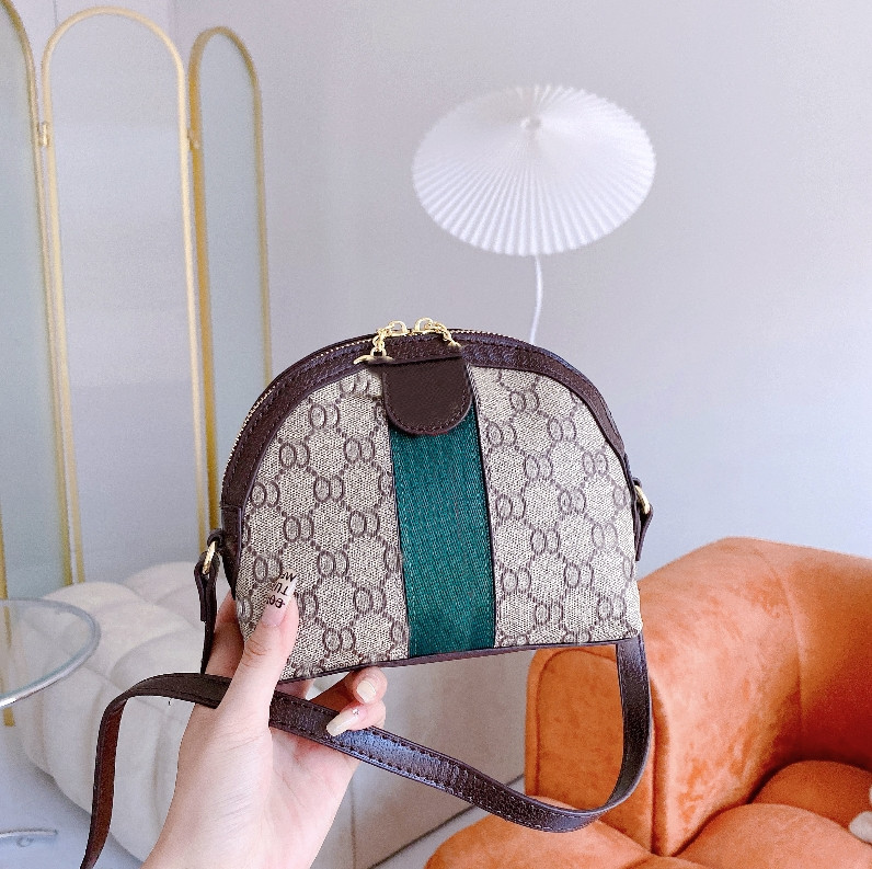 

High Quality luxurys bags Fashion designers womens CrossBody Shell Printed Handbag ladies Shoulder Bag purse Cross Body Clutch Handbags, White