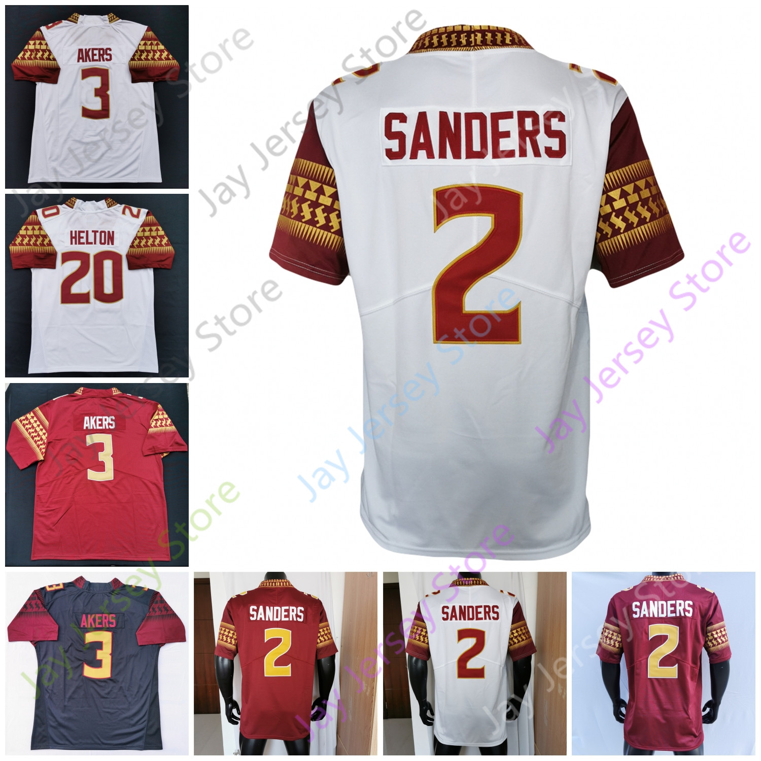 

NCAA College Football Jersey Deion Sanders Treshaun Ward Travis Benson Toafili Ontaria Johnny Wilson Verse Hill Winston Bethune Green Pittman Poitier DeLoach, Black