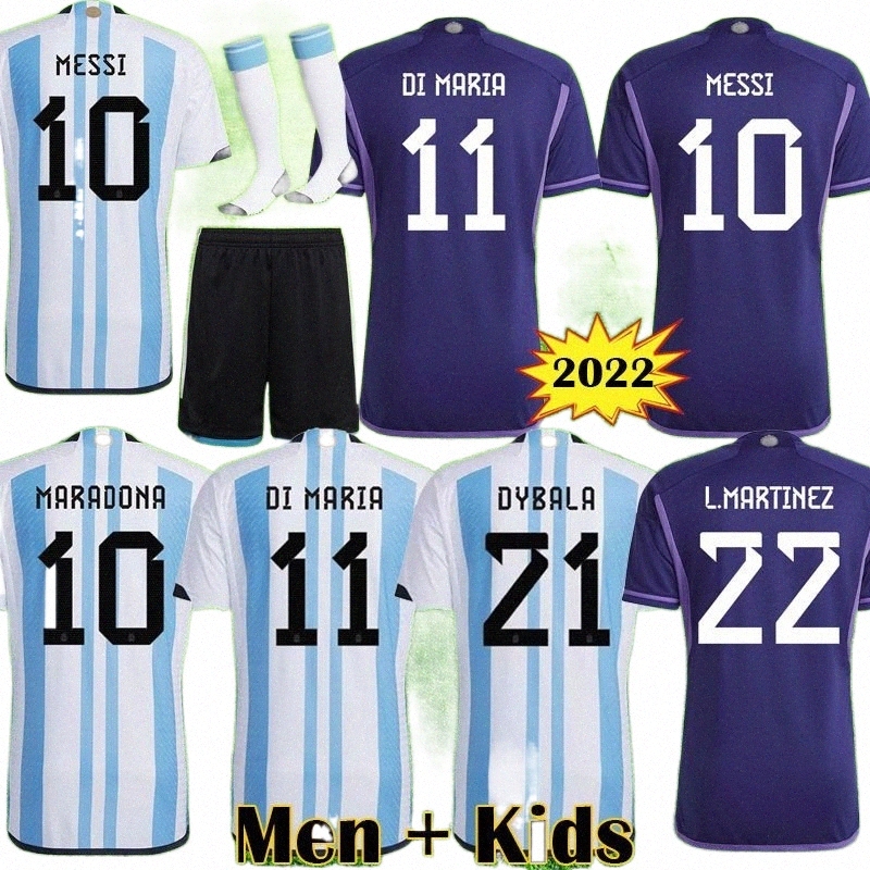 

Soccer Jerseys 2022 Argentina QATAR World Cup Soccer Jersey Copa america Jerseys 2022 DYBALA Fans Player Version Football Shirt ICARDI MASCHERANO camiseta de P9U3#, Kids away