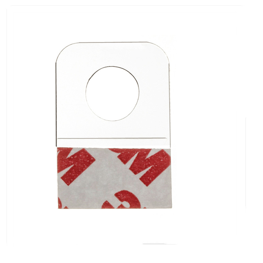 

Retail Supplies Plastic PVC PET Hang Display J-hook Tabs Hooks Merchandise Package Box Bag Hangers Peghooks Self Adhesive Round Hole 400pcs