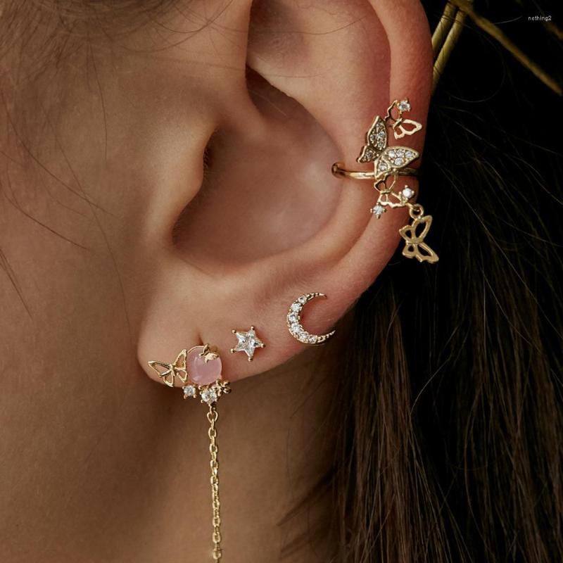 

Backs Earrings Fashion Charm Sparking Cz Multi Butterfly No Piercing Adjust Ear Cuff Clip On 2022 Christmas Gift Jewelry For Women
