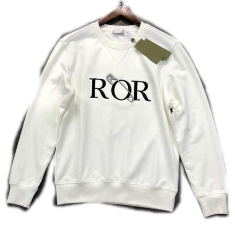 

Mens Fashion Hoodies Sweatshirt Black White Big pin Printing Embroidery Jumper Hoody Casual Pullover Cotton O-Neck Long Sleeve Loose Fit Womens Hoodie Plus Size M-5XL, Customize