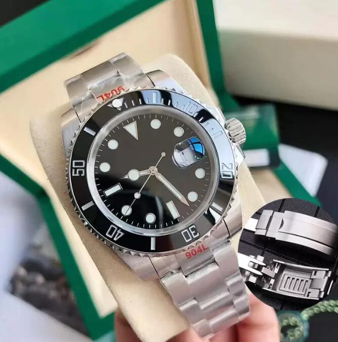 Glide Lock Luxury Men's Watch with Ceramic Bezel Asia Mechanical Automatic 2813 Movement Stainless steel fly button-image-909856771