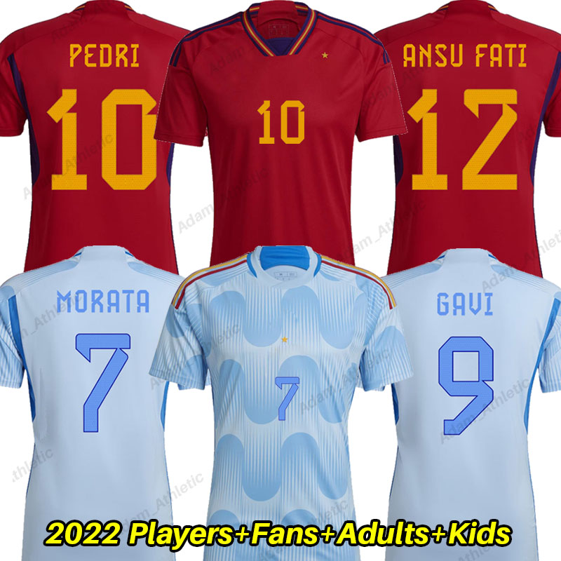 

Camiseta Spain soccer Jerseys 2022 word cup PEDRI ANSU FATI SERGIO Spanish football jersey FERRAN M.LLORENTE GAVI MORATA RODRIGO National team shirts, 20 21 home kids
