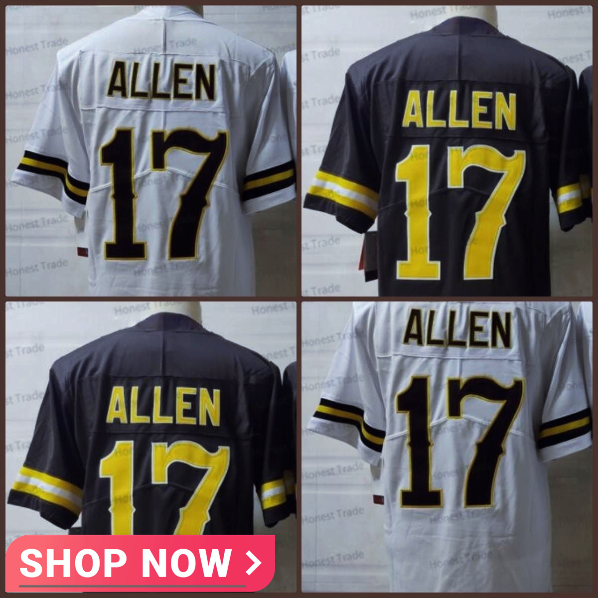 

NCAA Josh Allen Football Jersey College Brown White Coffee University Mens T-Shirt Uniforms Stitcehd Mens Jerseys Outdoors