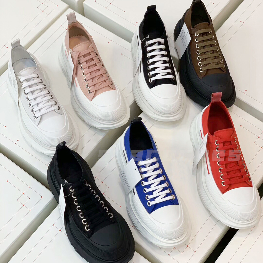 

Platform Shoes Canva Sneakers Casual Chaussures Tread Slick Canvas High Triple Black White Royal Pale Pink Red Lace Up Sneaker Arrivals Men Women mcqueen alexander, I need look other product