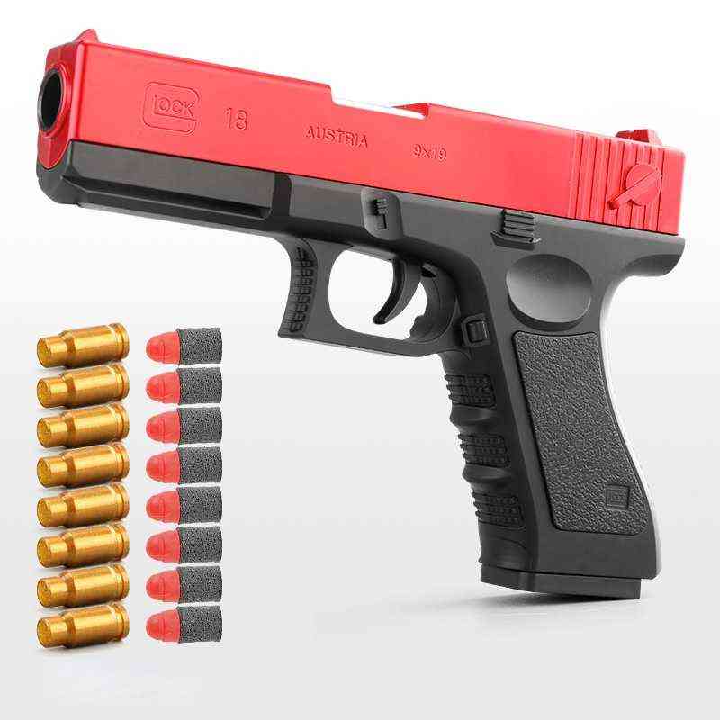 

Gun Toys Shell Throwing Pistol Glock Soft Bullet Toy Gun G17 Pistola Blaster Launcher Child Weapon Model Boys Birthday Gifts Outdoor Game T220907