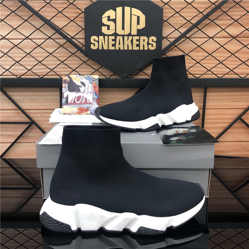 

Fashion paris designer sock casual shoes men women Plate-forme sneaker socket Slip-On speed trainer black white outdoor sneakers Breathable top platform boots shoe, Customize