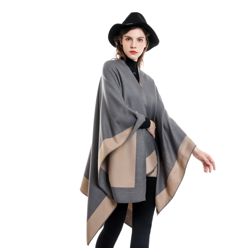 

Stole 2022 Women Winter Cashmere Scarf Female Scarves Lady Cape with Split Shawl Wraps Foulard Tippet Pashmina Poncho