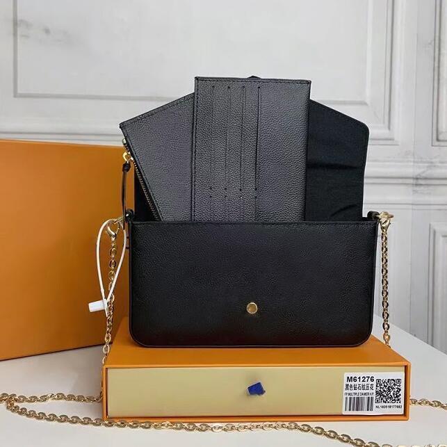 3 pièces/ensemble favori multi pochette accessoires femmes bandoulière sac à main sacs de messager sacs à main fleurs designer épaule dame cuir l