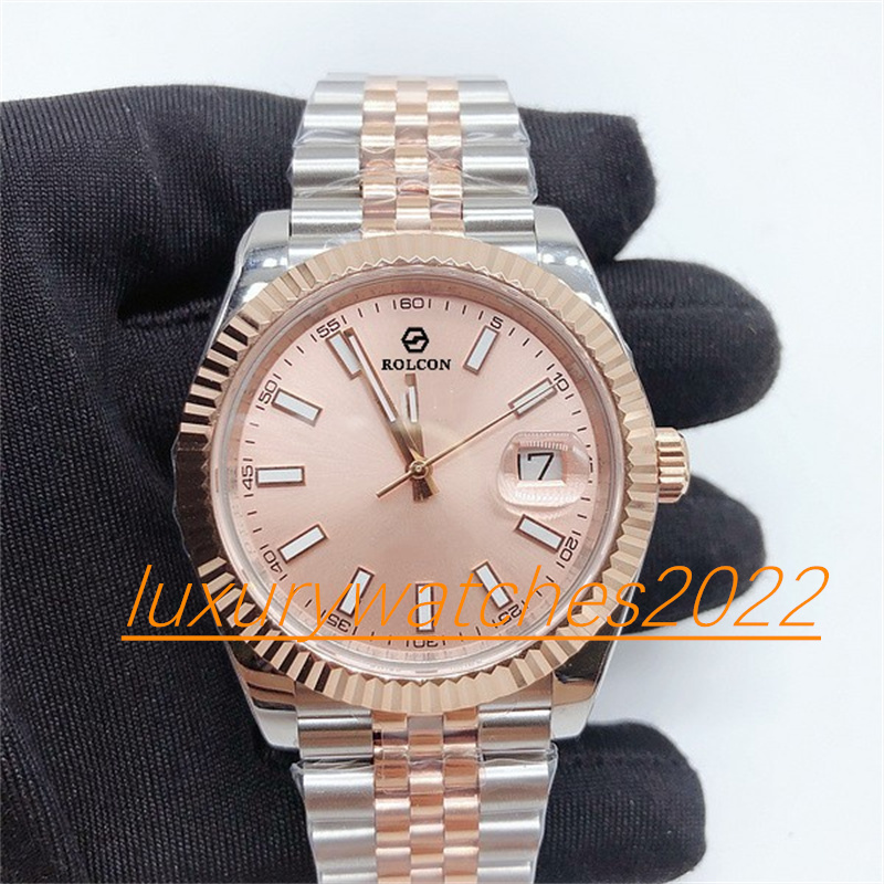 

super quality mens watch 36mm 41mm jubilee Stainless steel rose gold automatic movement mechanical sapphire glass luminous wristwatch, 36mm diameter dial