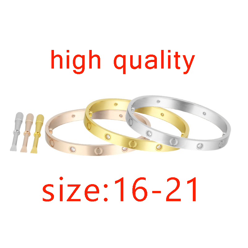 Designer Bangle Bracelet for Man Woman Size 16 - 21 Classic Brand rose gold silver Titanium 925s Luxury Jewelry high quality Women Men Red box lo-image-761600075