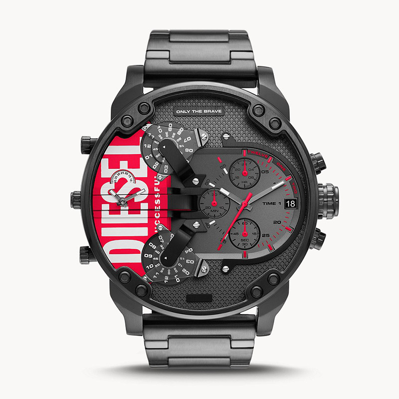

DZ watch Mr. Daddy 2.0 Chronograph Black-Tone Stainless Steel Watch DZ7463, Original box