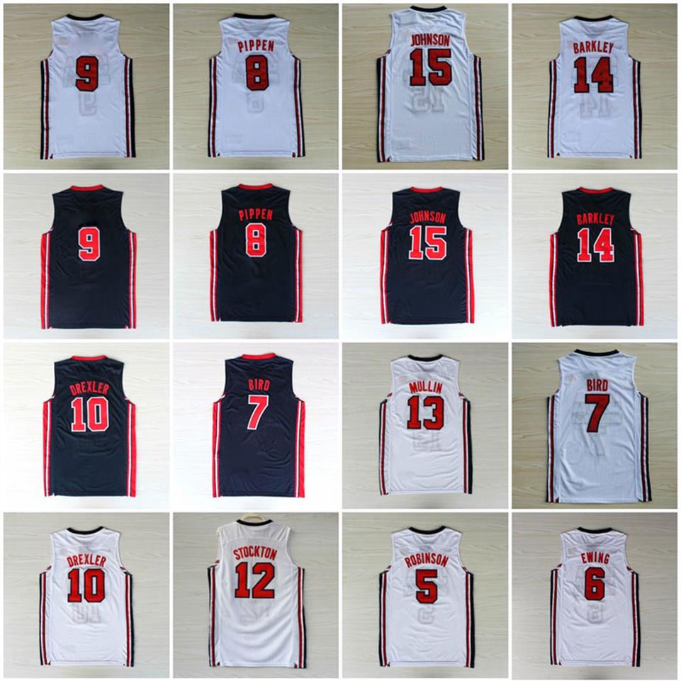 

College 1992 USA Team Dream Team One John Stockton Jersey Patrick Ewing David Robinson Karl Malone Chris Mullin Johnson Jersey All Stit2903, As pictures
