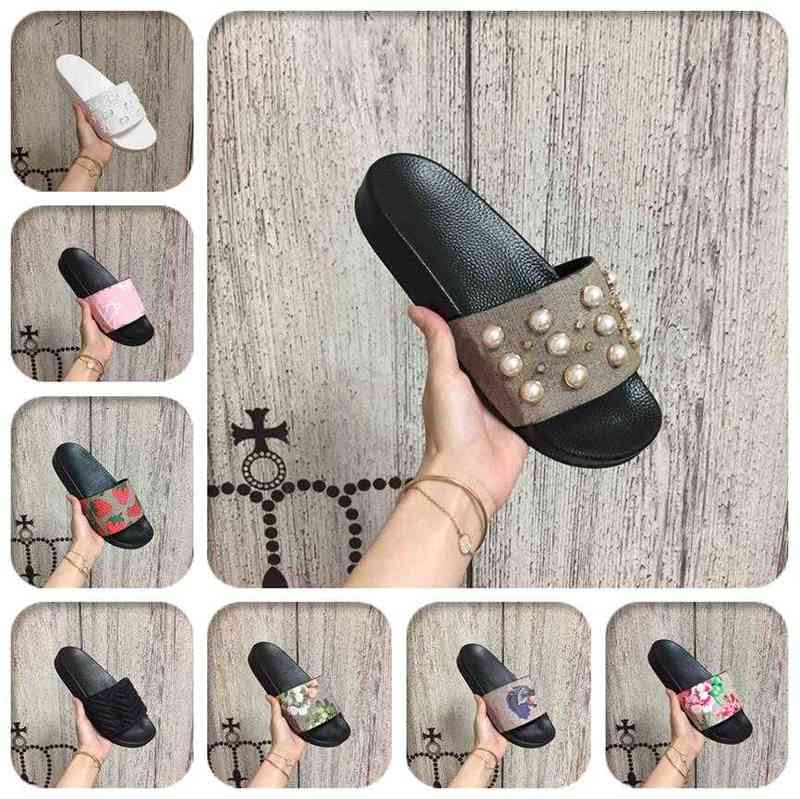 

Slippers 2022 Women Men Slides Summer Beach Indoor Flat Sandals House Flip Flops with Spike Sandal Top Quality Luxury Loafers, Color_019
