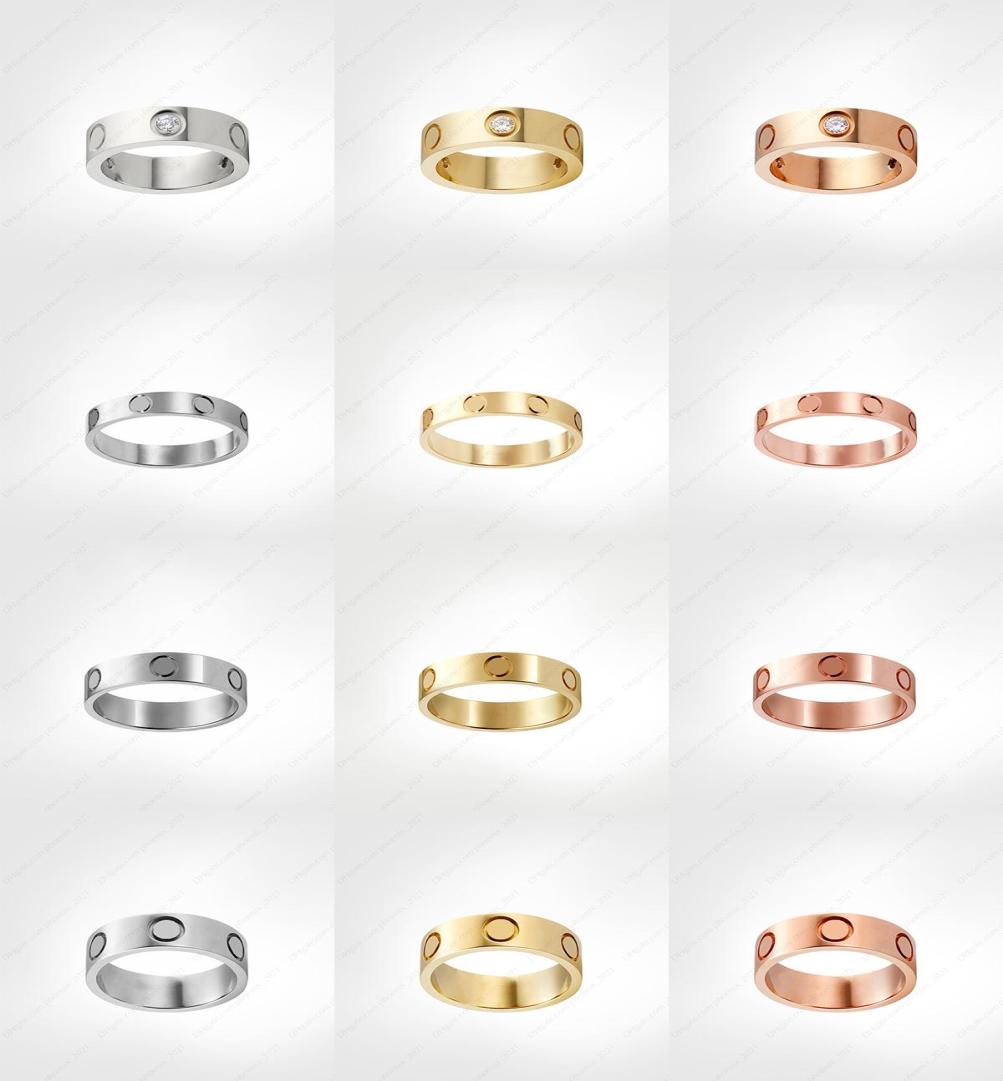 

Love Screw Ring mens Band Rings 3 Diamonds 2021 designer luxury jewelry wom