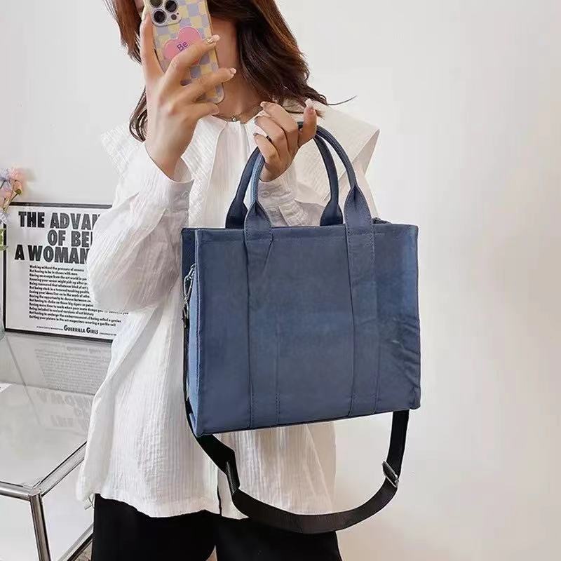 

Canvas Light Luxury Bag Diagonal Straddle Wallet New Single Shoulder Tote Storage Bag Simple Business Leisure Large Capacity Shopping Fashionable Women'S, Empty box only