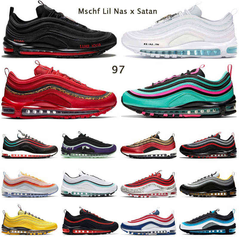 

Shoes Dr Men Women Running Shoes Mschf Lil Nas x Satan Triple Black White Aurora Green Reflective Bred Mens Trainer Outdoor Sneakers