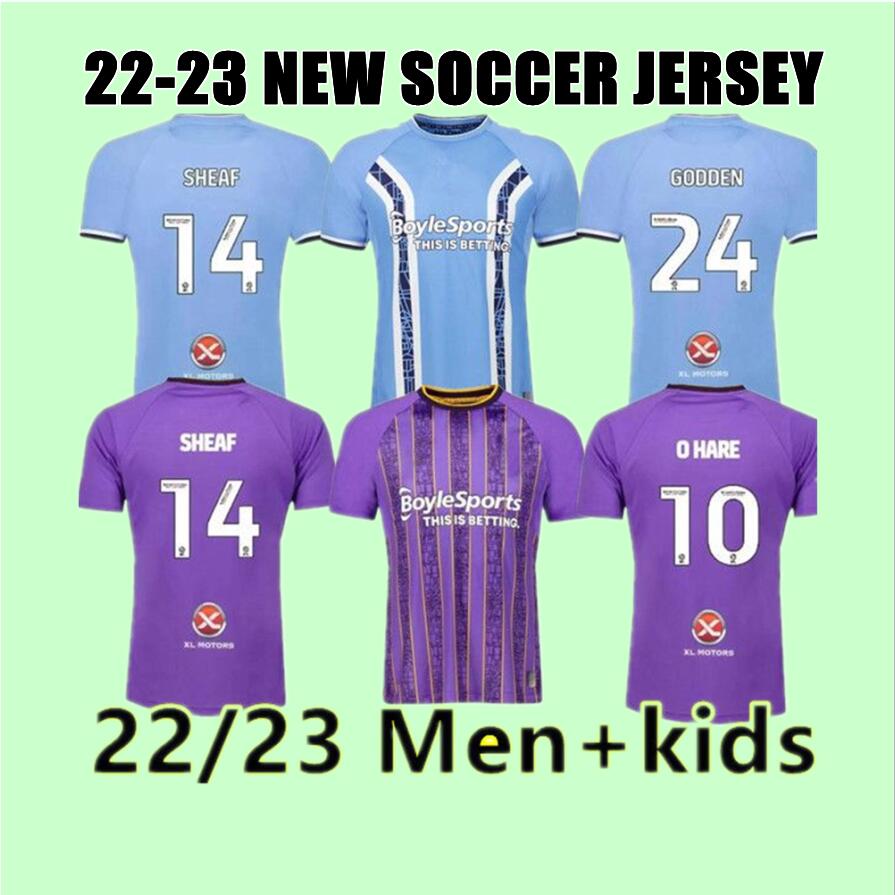22 23 Jersey de football de Coventry City O Hare Sheaf Gyokerres Godden Hamer SportShirt01 2022 2023 Home Blue Men Kid Kit Football Shirts Tops C