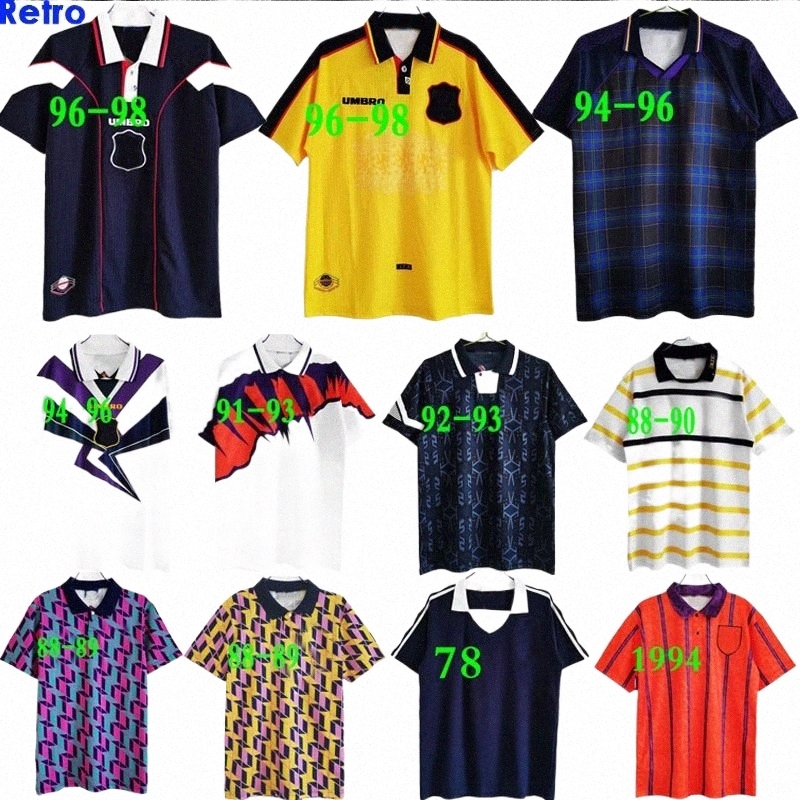 

Soccer Jerseys 1978 1986 1995 Scotland Retro equipment Home blue kits 1996 1998 classic Vintage Scottish Football Shirt tops FINAL F6Ns#, 94-96