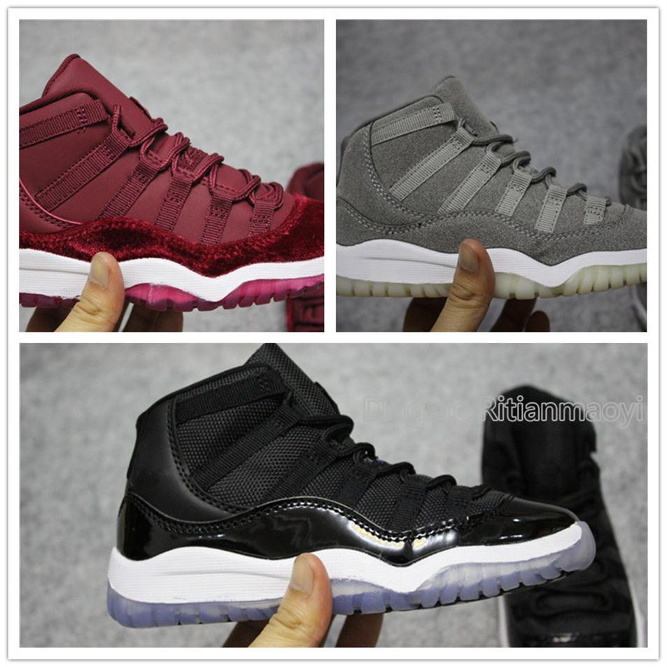 

Kids black 11s Basketball Shoes youth Sports Shoes big Boys blue 11 Sneakers Children size 28-35 Chaussures de basket Enfant335T