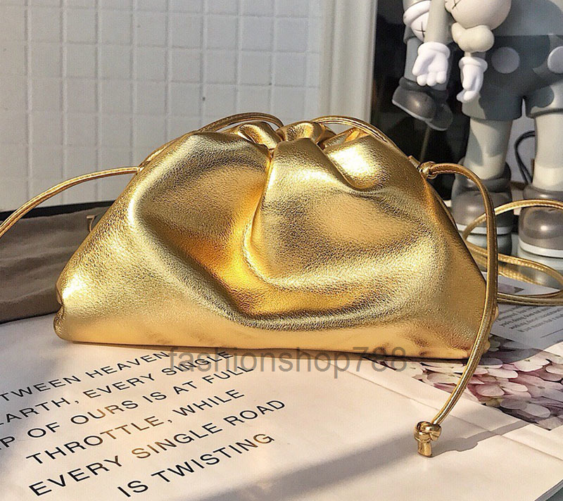 

Genuine Leather B V Cloud Bag Soft Wrinkled Dumplings Messenger Luxury Handbags Women Designer Clutches Single Shoulder mini pouch 2022 top, Silver