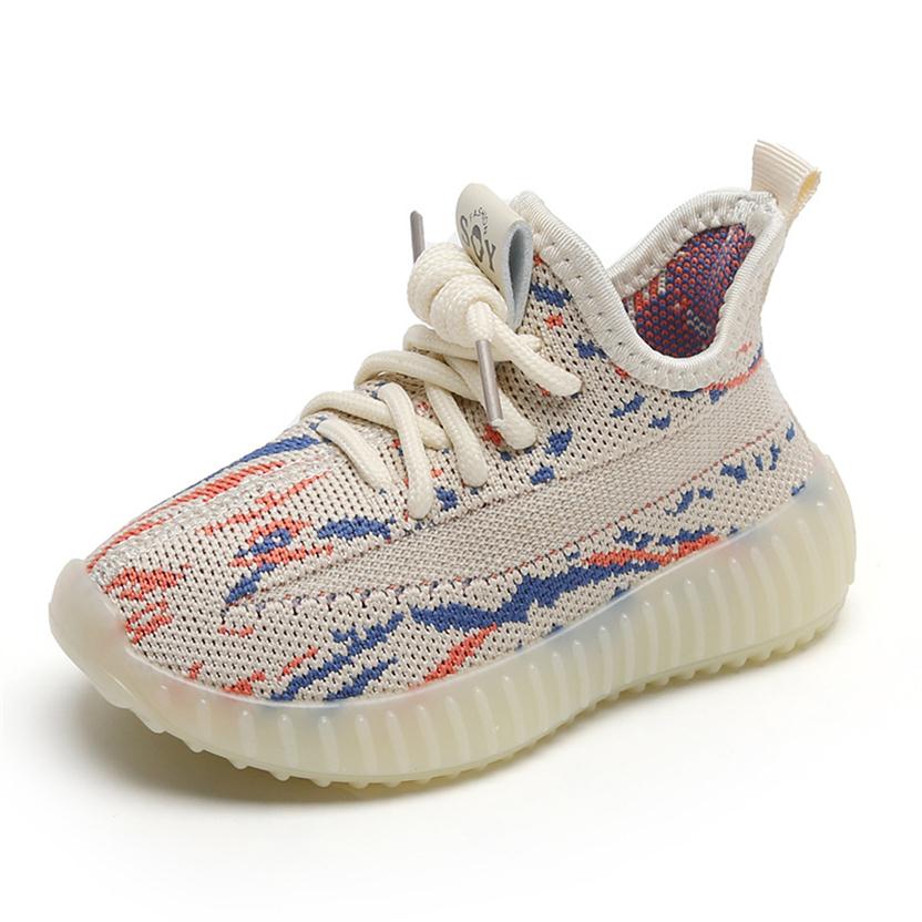 

Children Girls Sneakers Knitted Baby Boys Shoes Summer Fall Breathable Sport Kids Casual Shoes Baby Shoes Size 21-32250Z, Pink